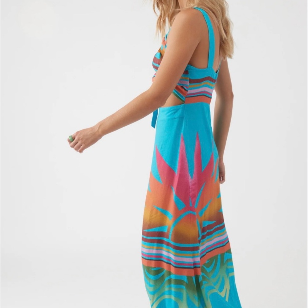 Colorful Sleeveless Maxi Dress